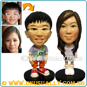 Custom 3D Lovely Mum & Son Unusually Mini Figurines